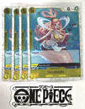 4x One Piece OP03-116 UC Shirahoshi - Flag Foil - ENG - Playset - TCG - NM/M