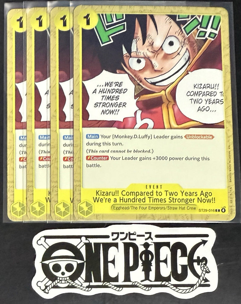 4x One Piece ST29-016 C Kizaru!! - ENG - Regular - Playset - TCG - NM/M