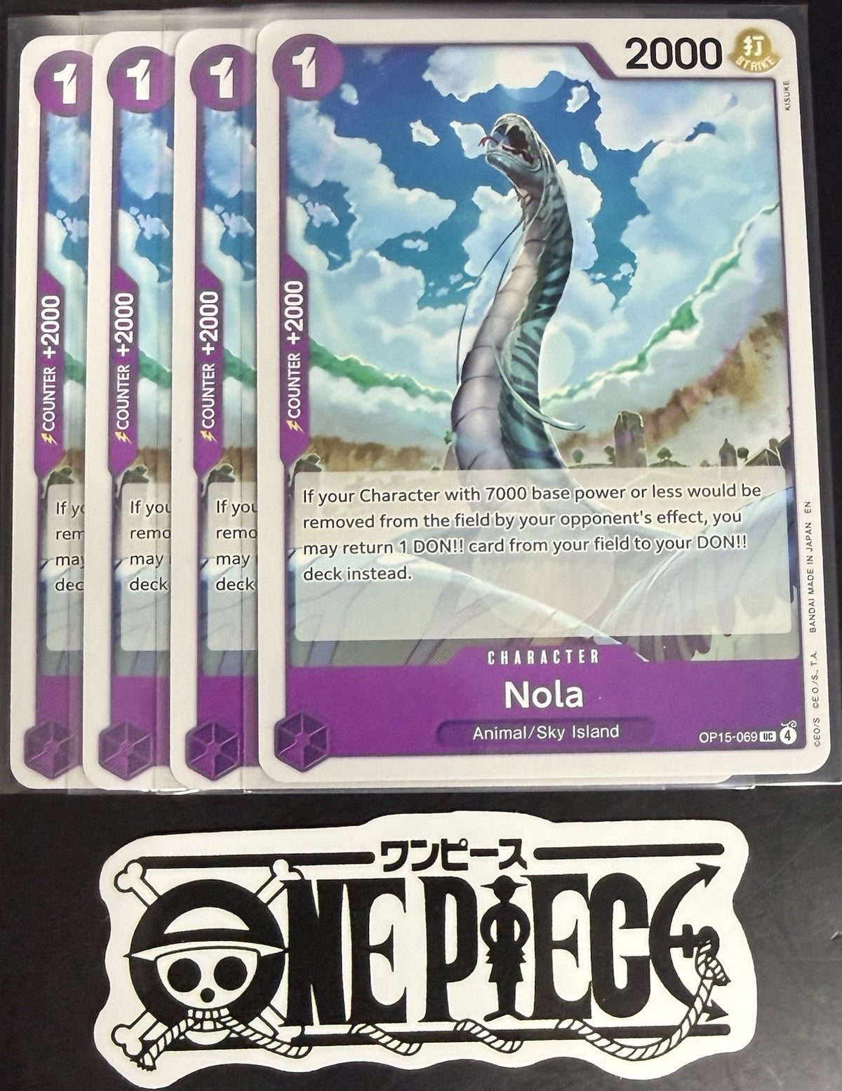 4x One Piece OP15-069 UC - Nola - EN - Regular - Play Set - TCG - NM/M