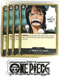 4x One Piece EB01-050 C ...I Want To Live!! - English - Regular - TCG - NM/M