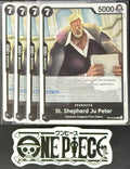 4x One Piece OP13-084 R St. Shepherd Ju Peter - ENG - Foil - Playset - TCG -NM/M