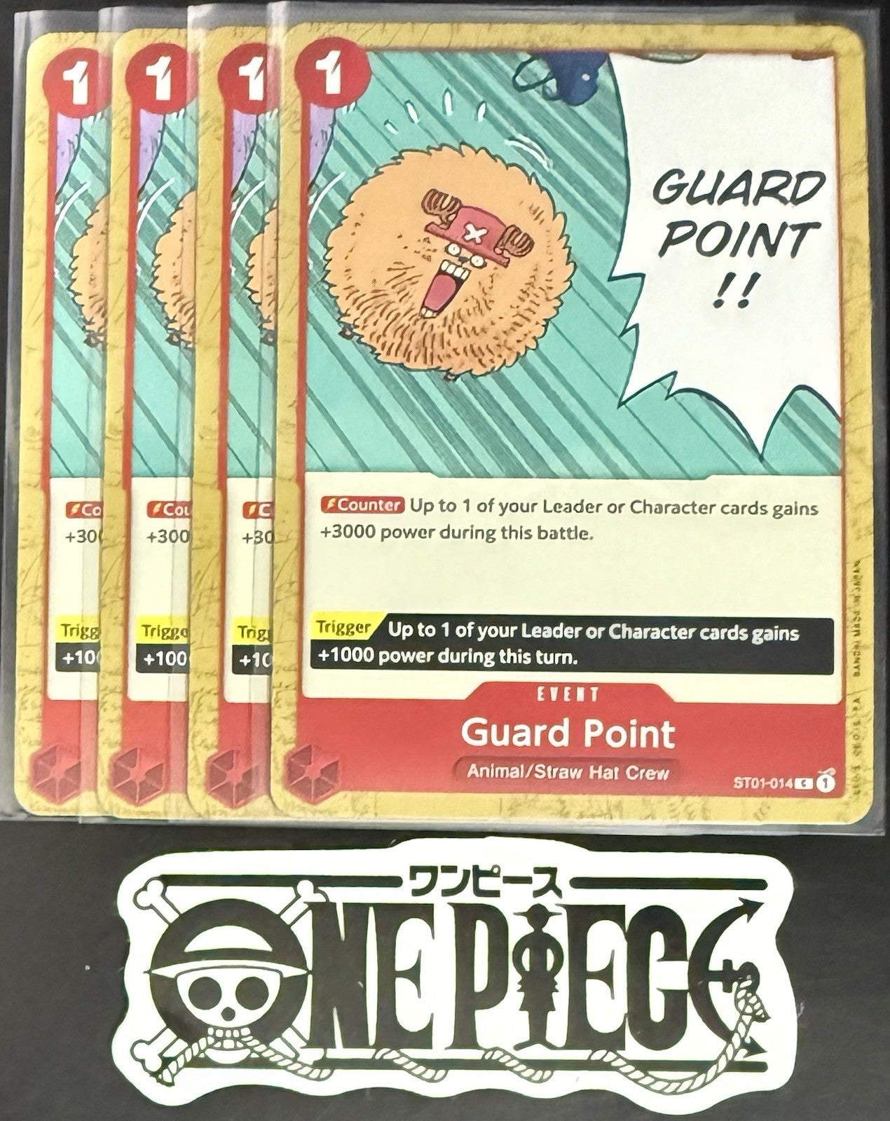 4x One Piece ST01-014 C - Guard Point - EN - Regular - Playset - TCG - NM/M