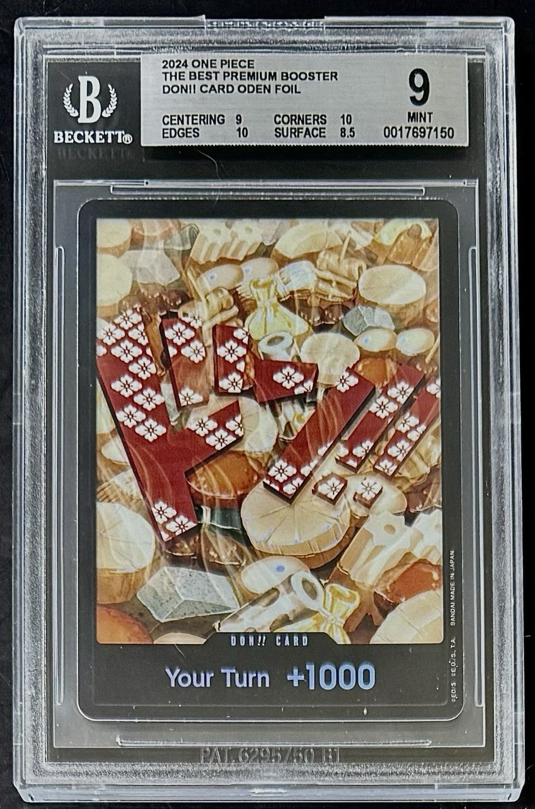 BGS 9 One Piece PRB01 Don!! Card Kozuki Oden - English - The Best - Graded