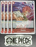 4 x One Piece P-083 P  Shanks - English - PRB02 Foil - Playset - NM/M