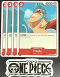 4x One Piece OP01-021 UC Franky - English - Regular - Playset - TCG - NM/M