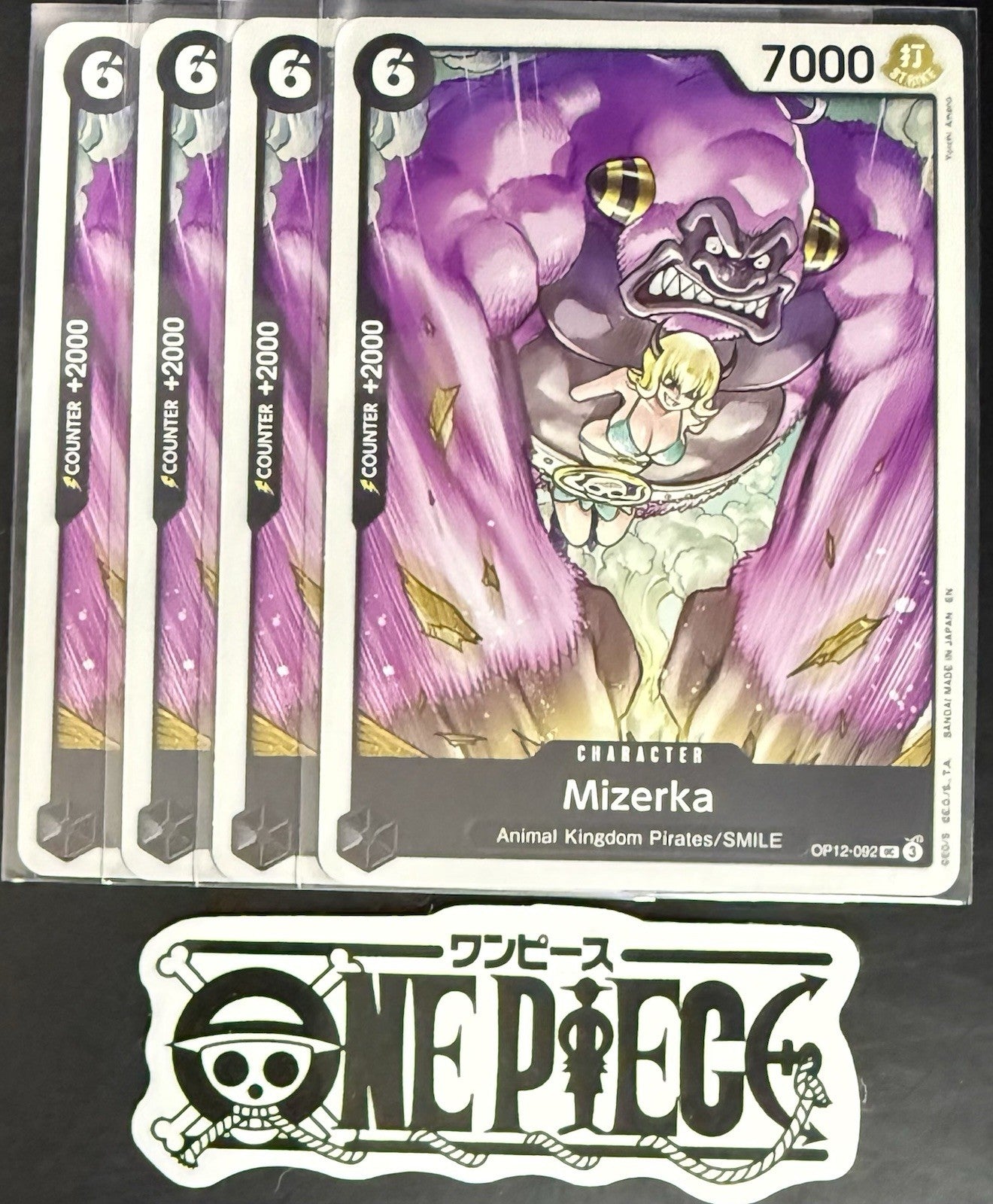 4 x One Piece OP12-092 UC Mizerka - ENG - Regular - Playset - NM/M