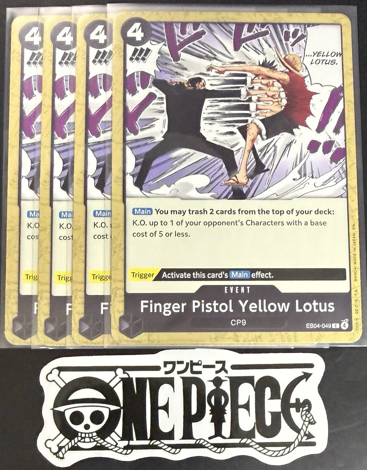 4x One Piece EB04-049 C - Finger Pistol.. - EN - Regular - Play Set - TCG - NM/M