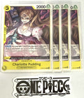 4x One Piece ST20-004 C Charlotte Pudding - English - Playset - TCG - NM/M