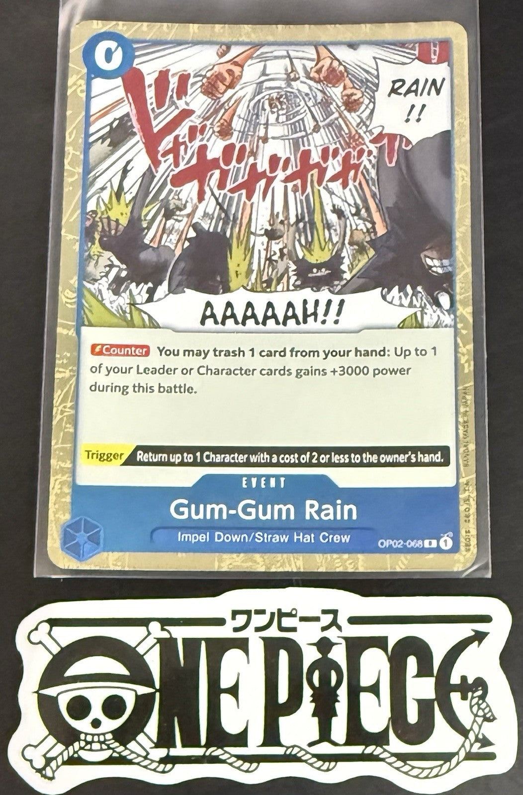 One Piece OP02-068 R - Gum-Gum Rain - EN - Foil - Paramount War - TCG - NM/M
