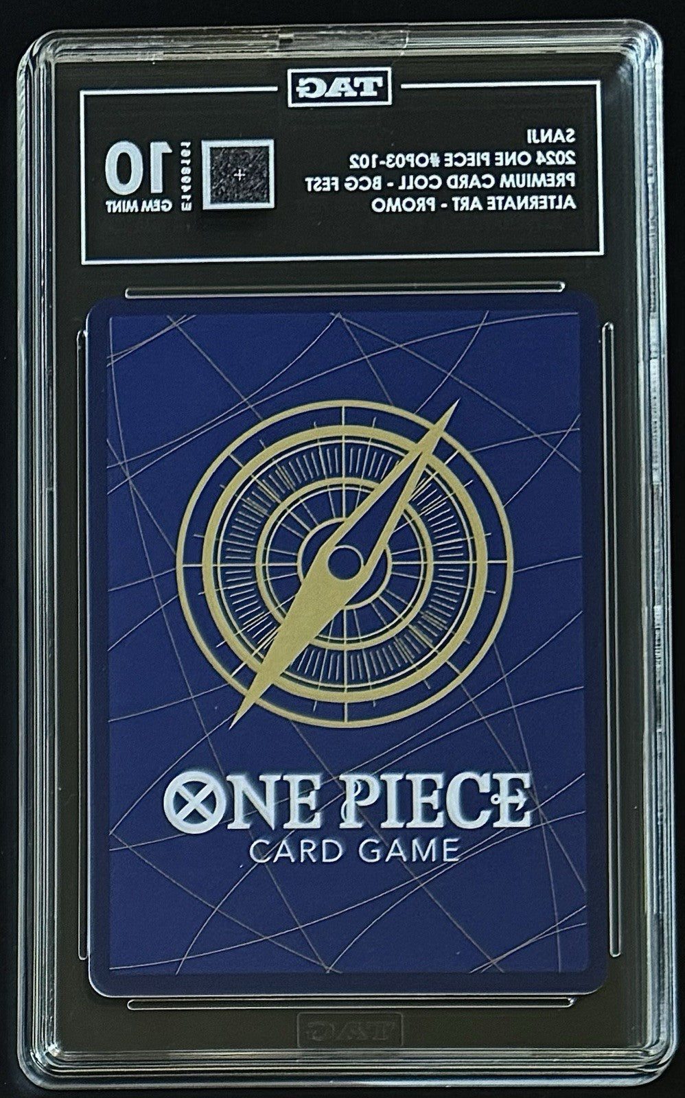 TAG 10 One Piece OP03-102 R Sanji - ENG - Foil - 23-24 Collection - Graded