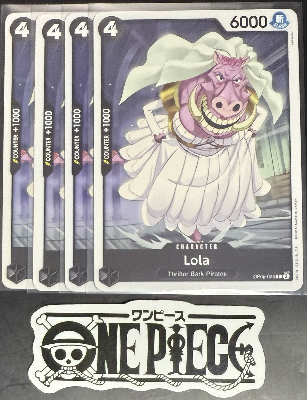 4x One Piece OP06-094 C Lola - English - Regular - Playset - NM/M