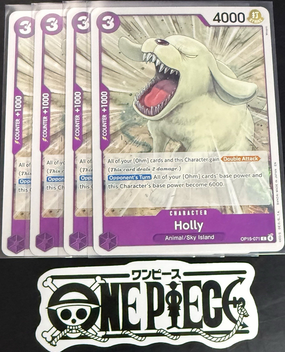 4x One Piece OP15-071 C - Holly - EN - Regular - Play Set - TCG - NM/M