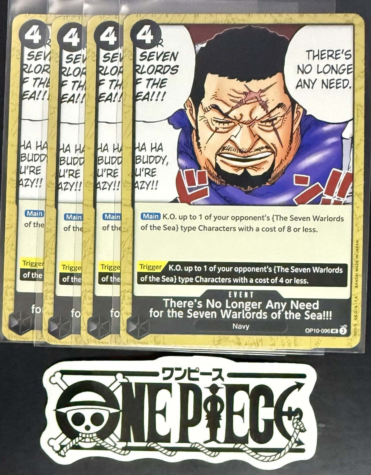 4x One Piece OP10-096 UC There's No... - ENG - Regular - Playset - TCG - NM/M