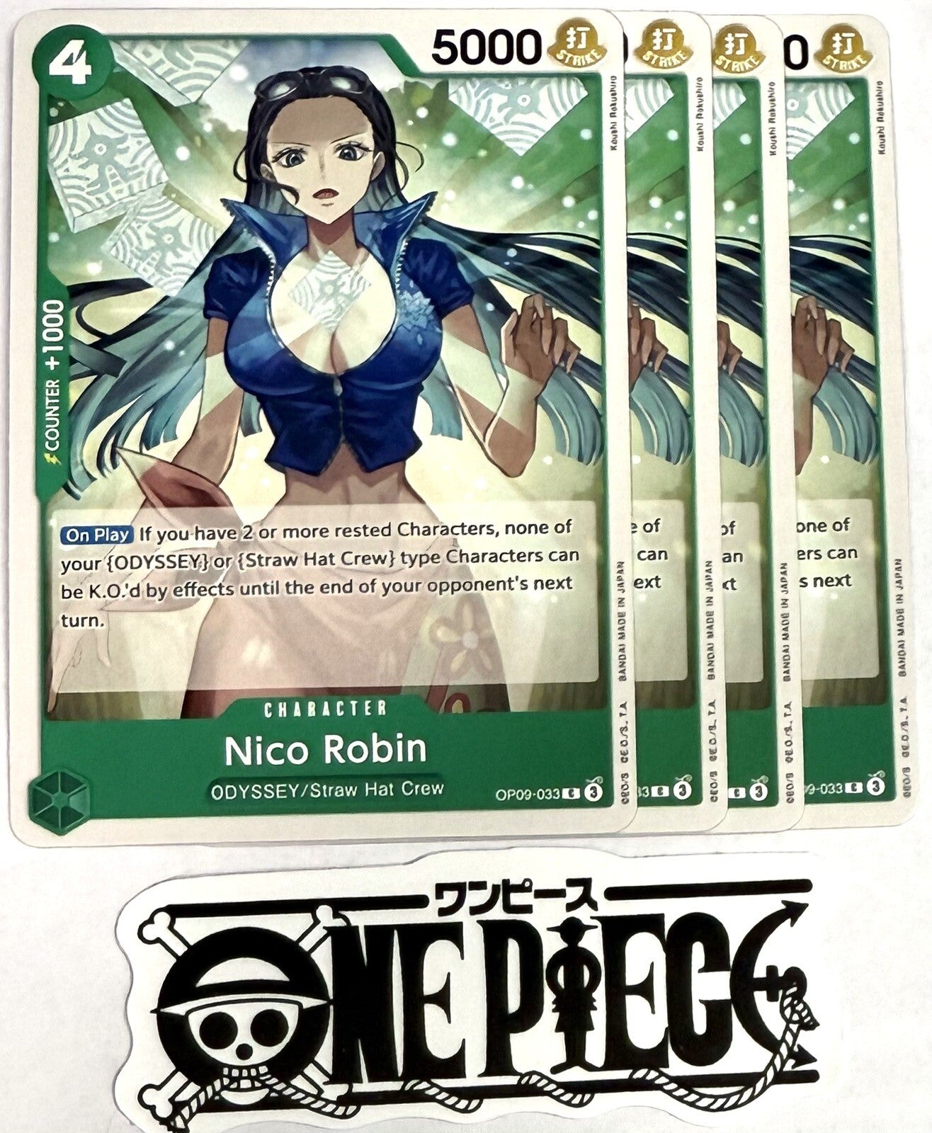 4x One Piece OP09-033 C Nico Robin - English - Playset - TCG - NM/M