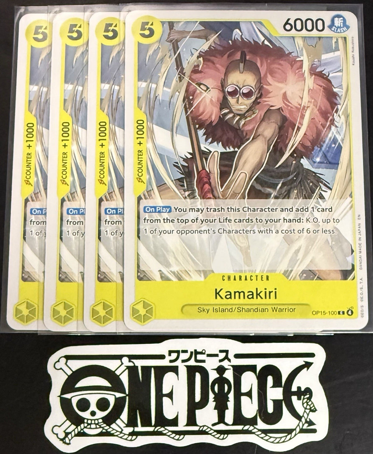4x One Piece OP15-100 C - Kamakiri - EN - Regular - Play Set - TCG - NM/M