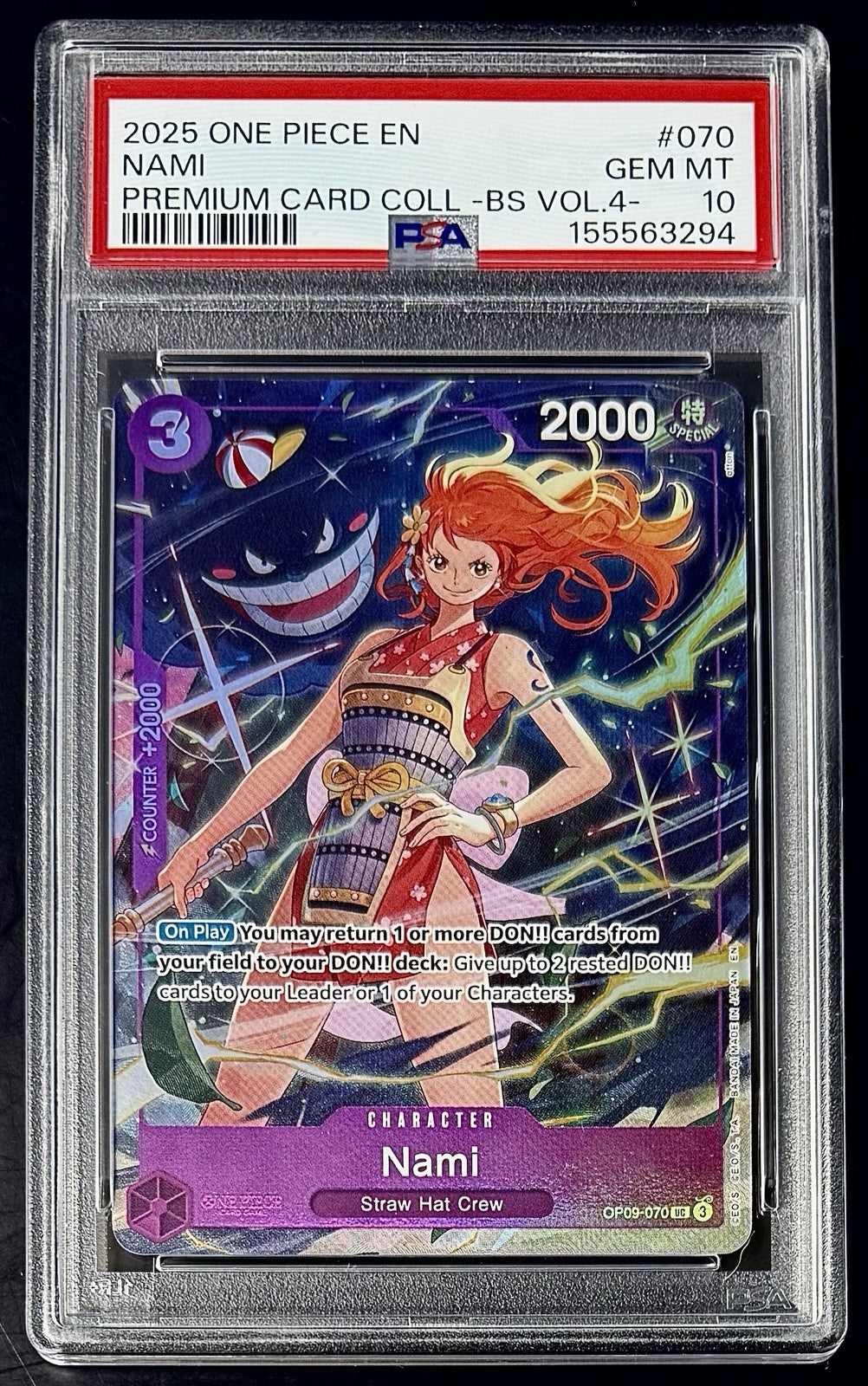 PSA 10 One Piece OP09-070 UC - Nami - EN - Premium Best Selection Vol.4