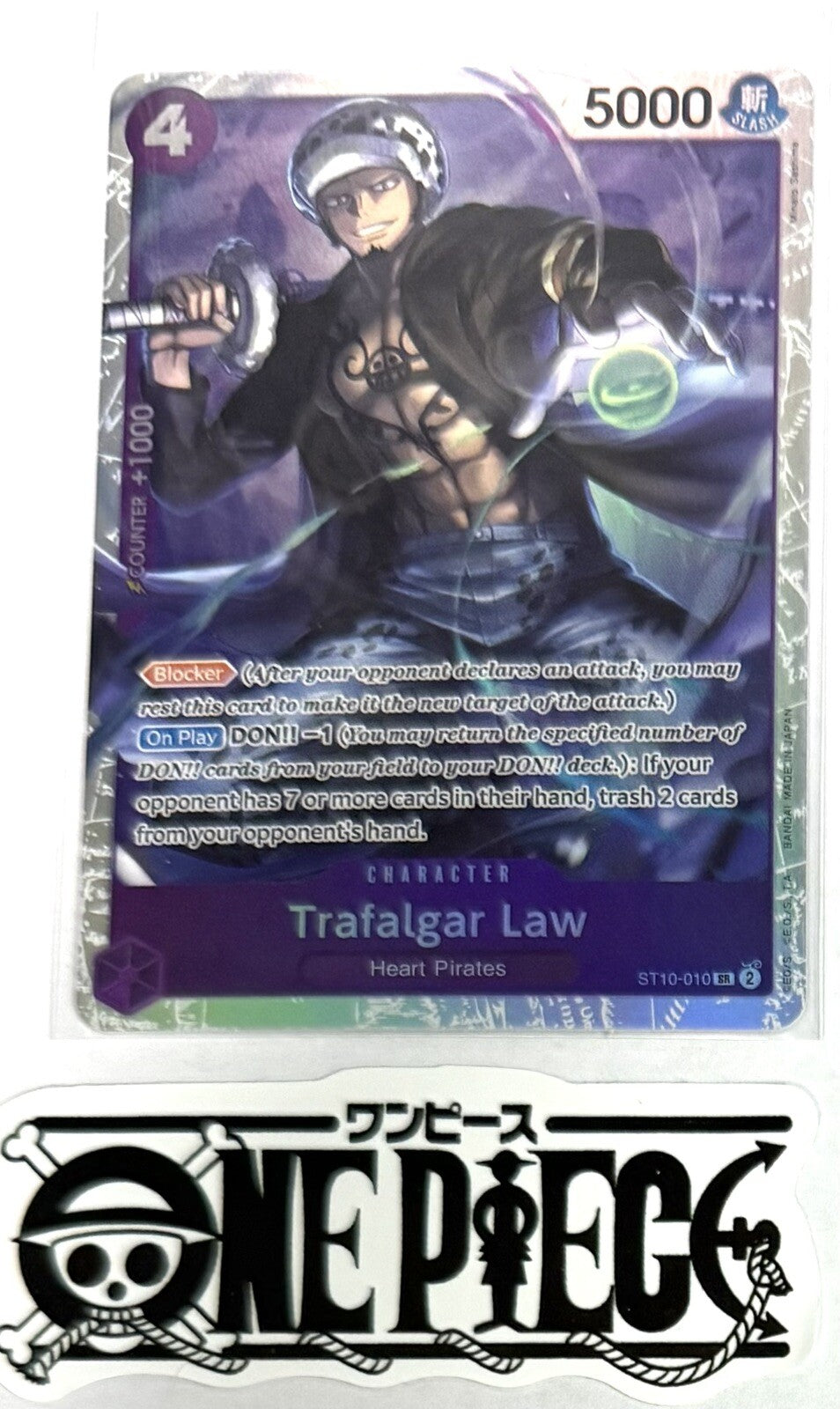 One Piece ST10-010 SR Trafalgar Law - English - Foil - TCG - Mint