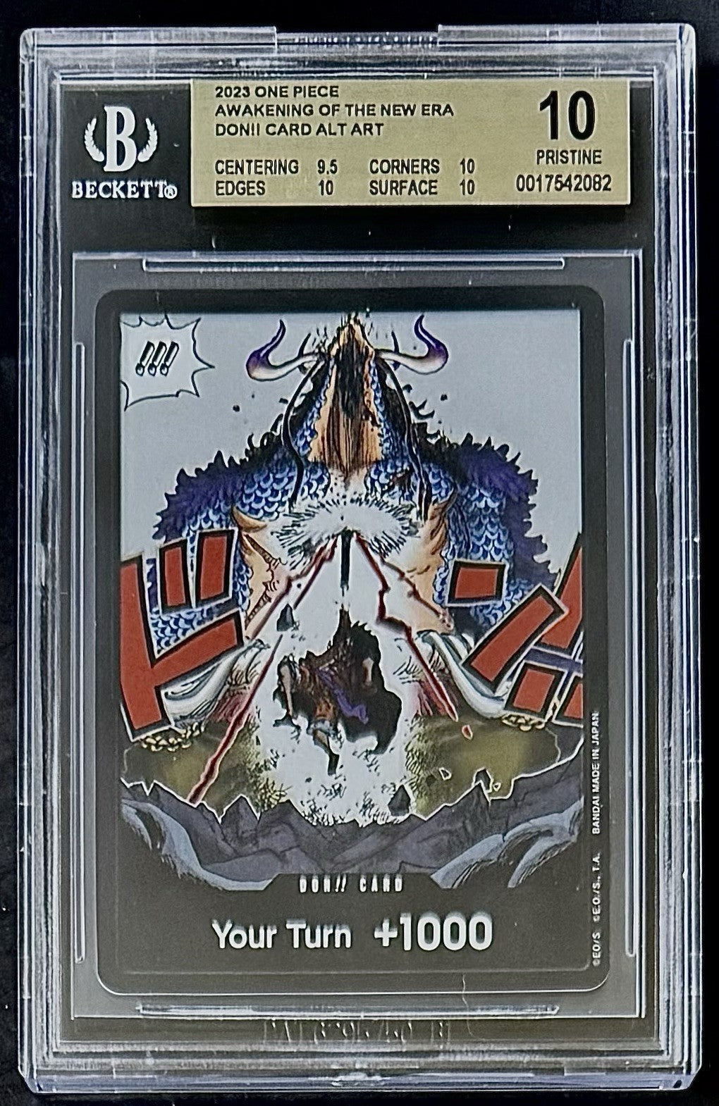 BGS 10 One Piece OP05 Don!! Card Alt Art - English - Awakening of the New Era