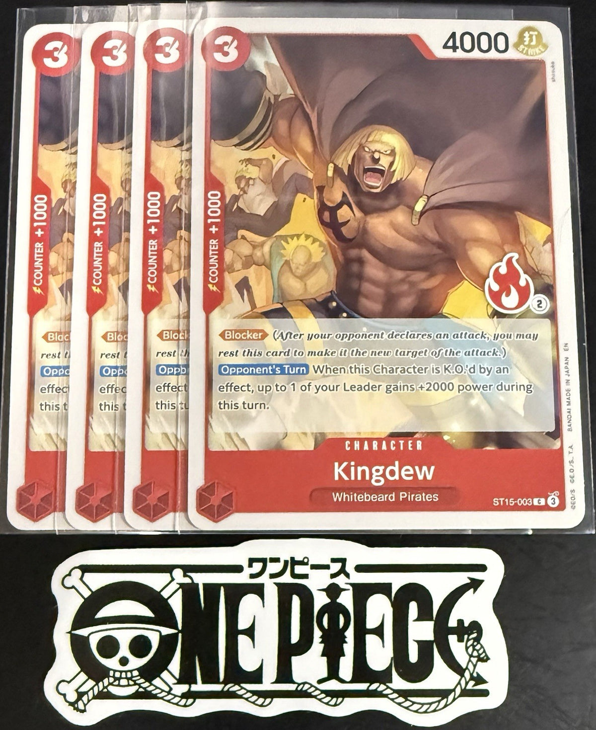 4x One Piece ST15-003 C - Kingdew - EN - Regular - Play Set - SD01 - NM/M