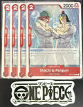 4x One Piece OP14-006 C Shachi & Penguin - ENG - Regular - Playset - NM/M