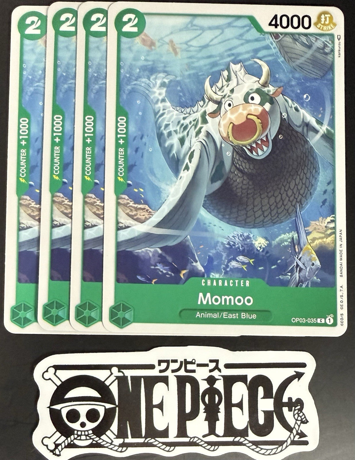4x One Piece OP03-035 C Momoo - English - Regular - Playset - TCG - NM/M