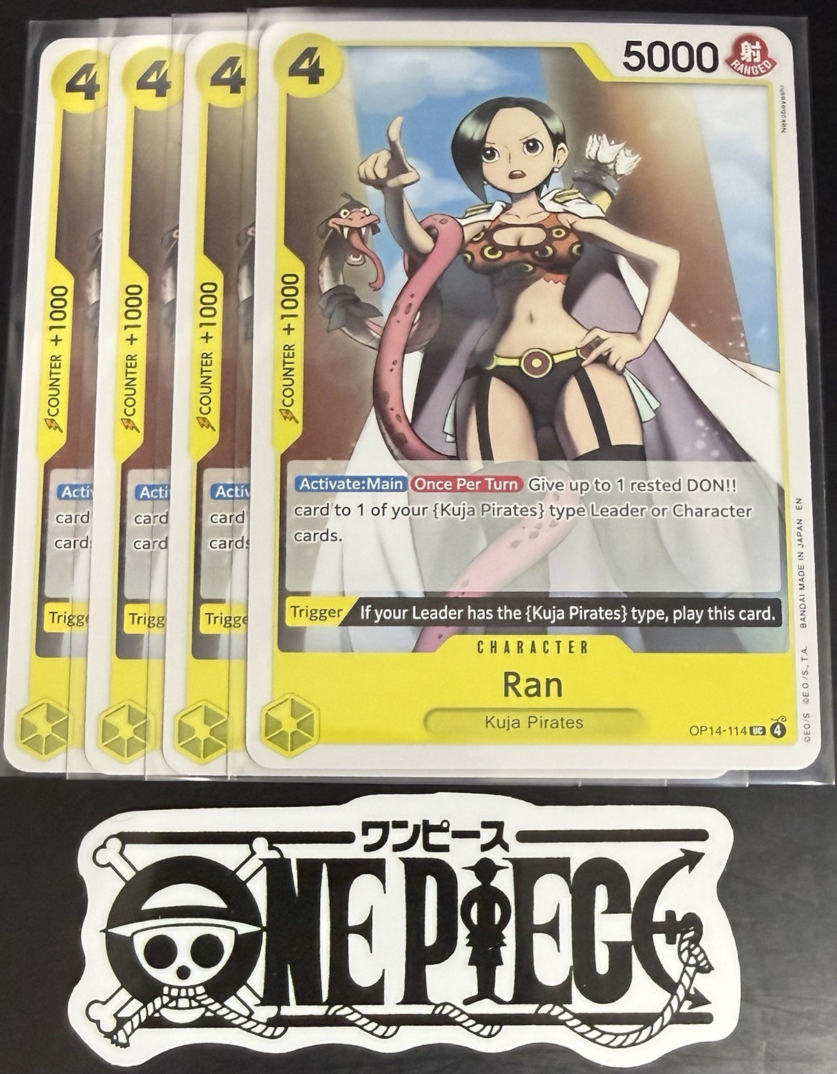 4x One Piece OP14-114 UC - Ran - EN - Regular - Play Set - NM/M