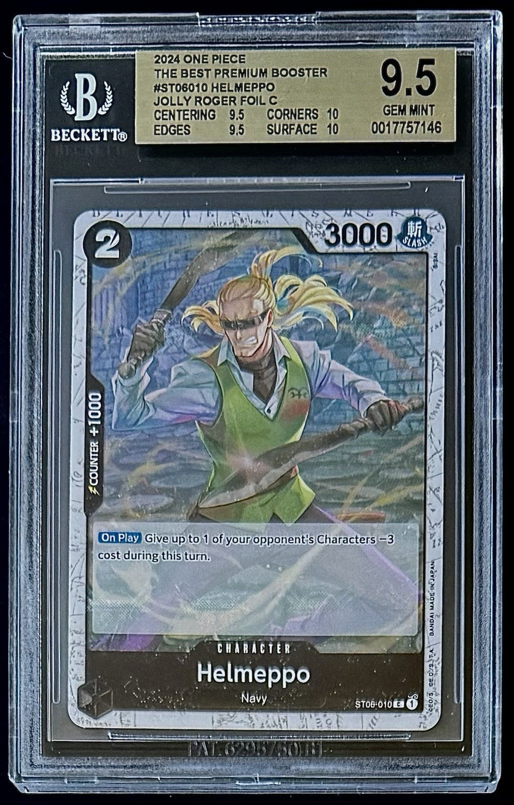BGS 9.5 One Piece ST06-010 C Helmeppo - English - PRB01 - Graded