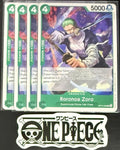 4 x One Piece OP12-036 C Roronoa Zoro - ENG - Regular - Playset - NM/M