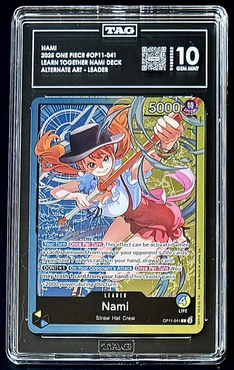 TAG 10 One Piece OP11-041 L - Nami - EN - Foil - LD-01 Learn Together Leader