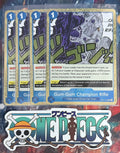 4x One Piece EB01-028 R Gum-Gum Champion Rifle - ENG - Foil - Playset - TCG-NM/M