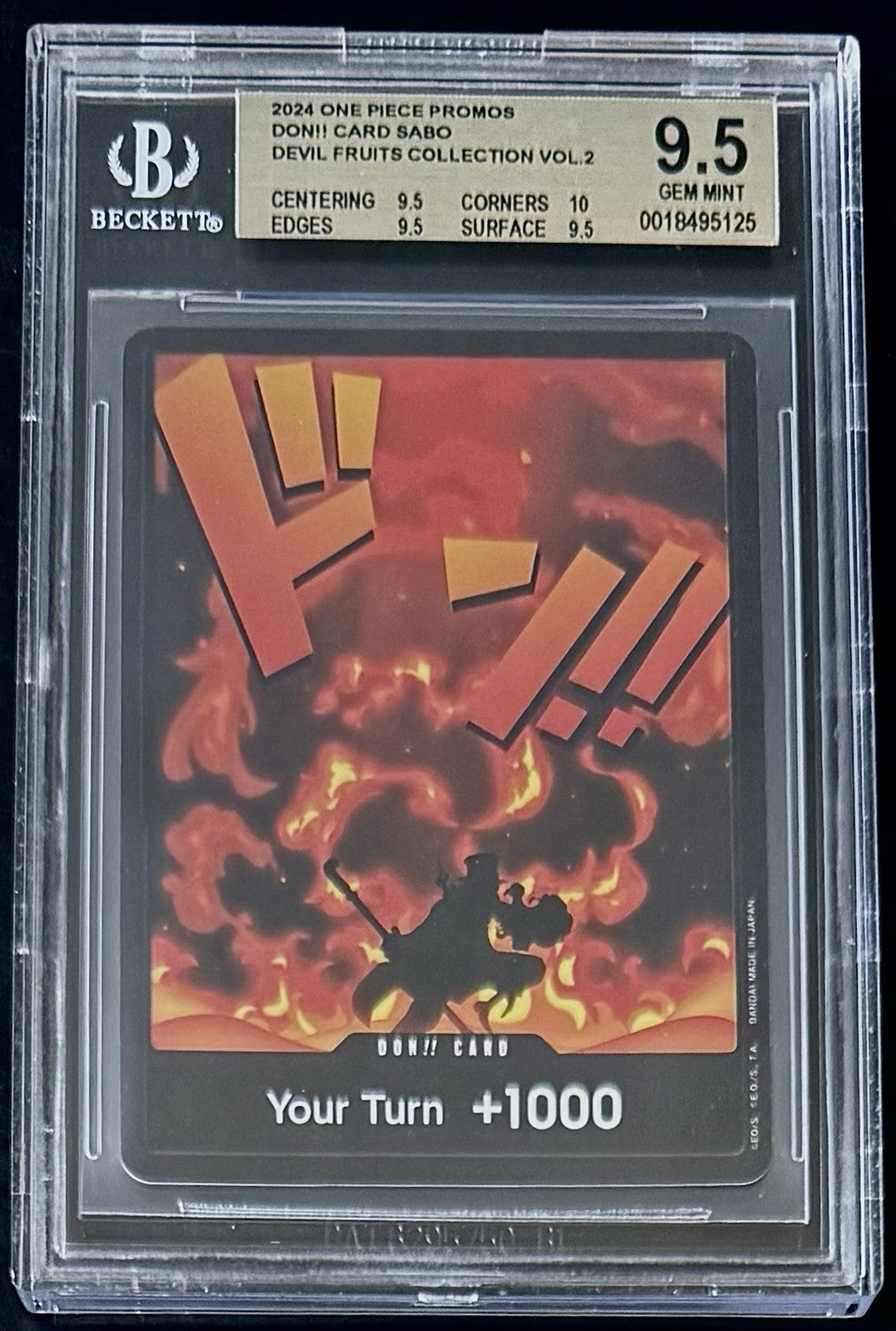 BGS 9.5 One Piece DF02 Don Card Sabo Alt Art - English - Foil - Graded