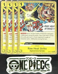 4x One Piece ST29-015 C Raw Heat Strike - ENG - Regular - Playset - TCG - NM/M