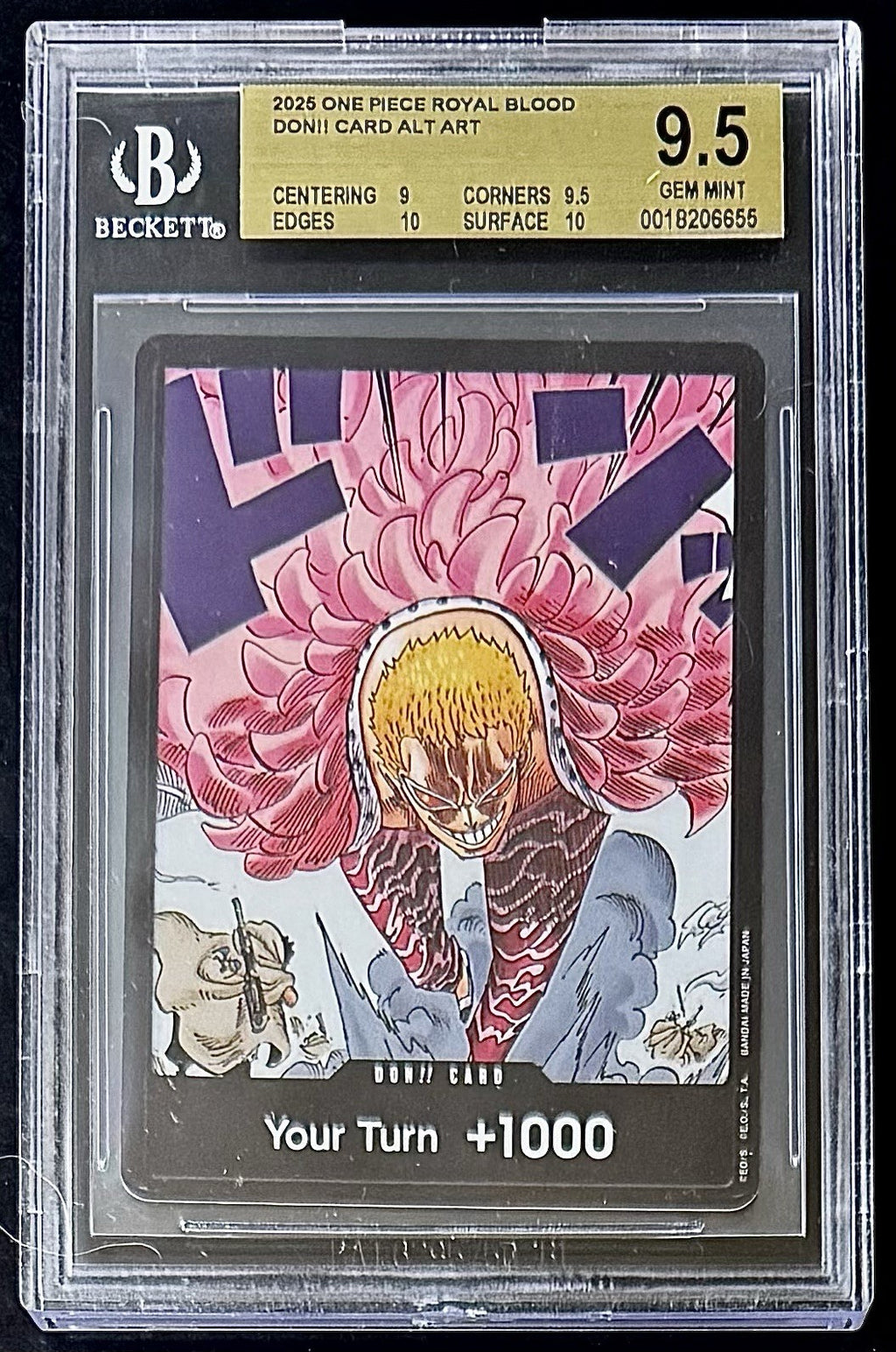 BGS 9.5 One Piece OP10 Don Card Alt Art - English - Royal Blood - Graded