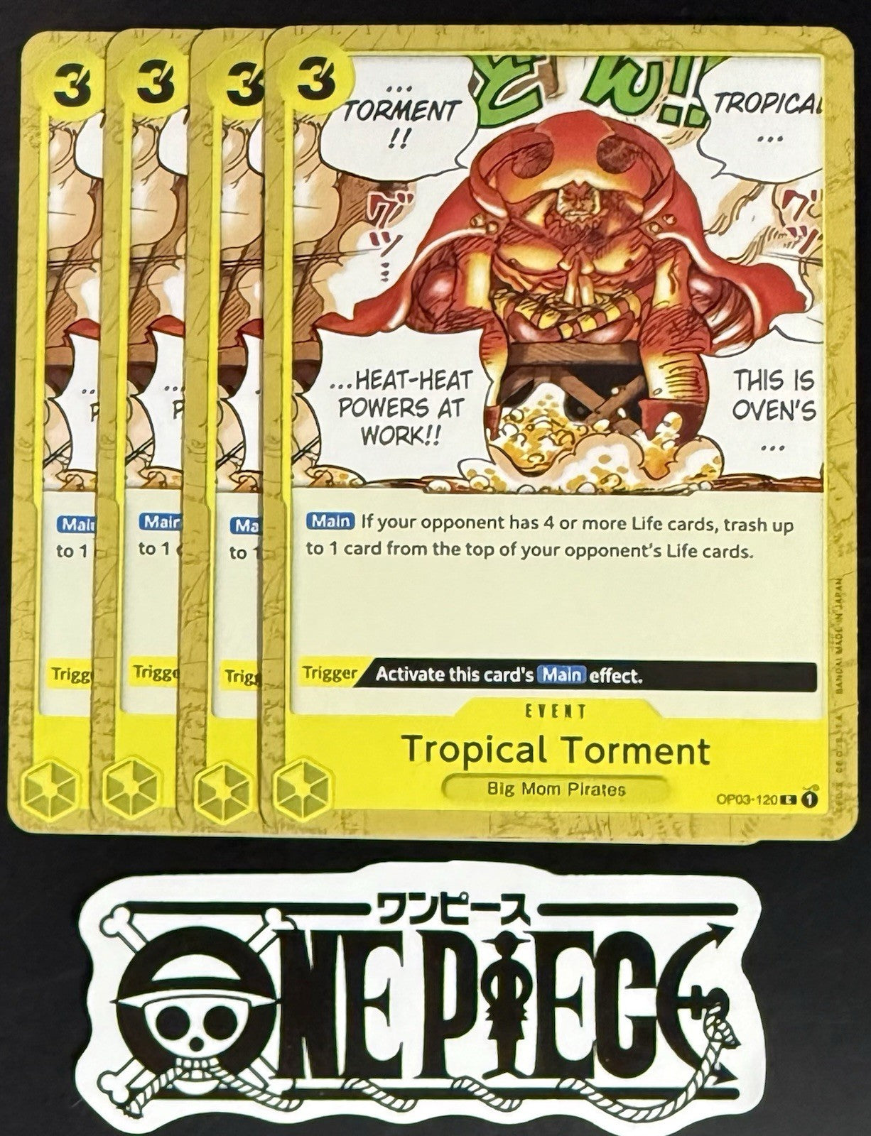 4x One Piece OP03-120 C Tropical Torment- ENG - Regular - Playset - TCG - NM/M