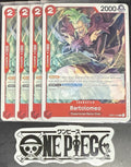 4x One Piece OP01-019 C Bartolomeo - English - Regular - Playset - TCG - NM/M