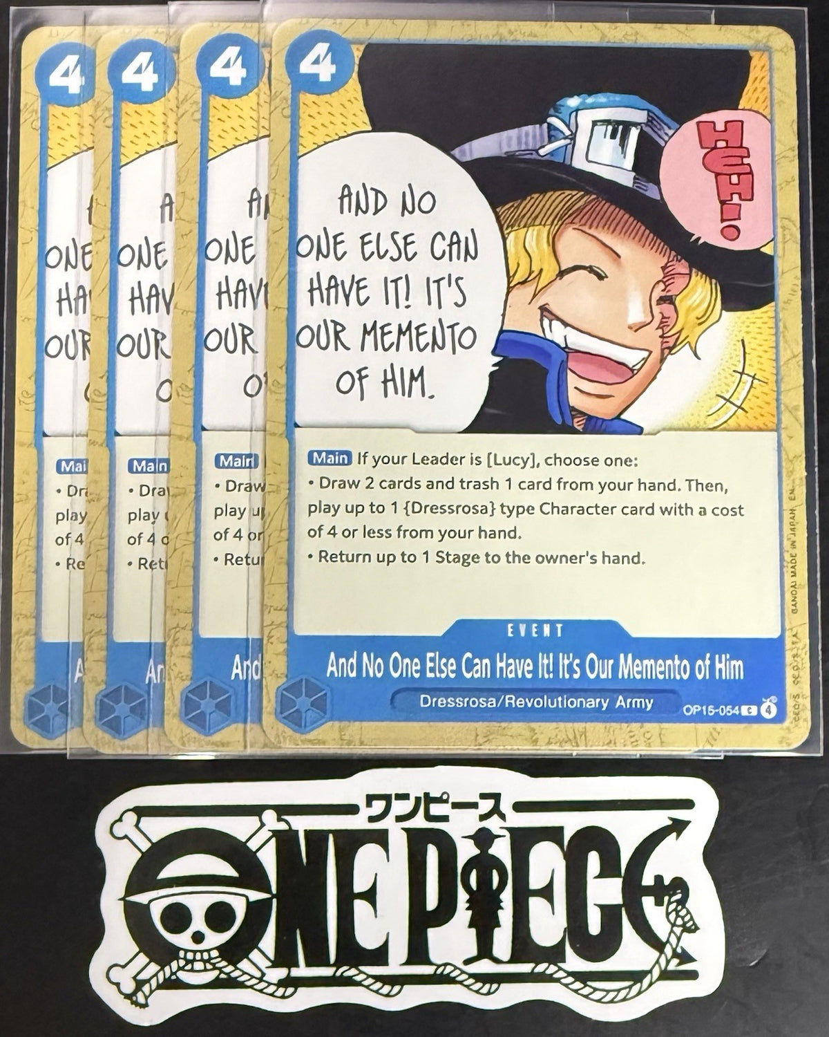 4x One Piece OP15-054 C - And No One... - EN - Regular - Play Set - TCG - NM/M