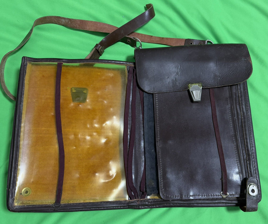 Russian WW2 Brown Leather Map Case - Original