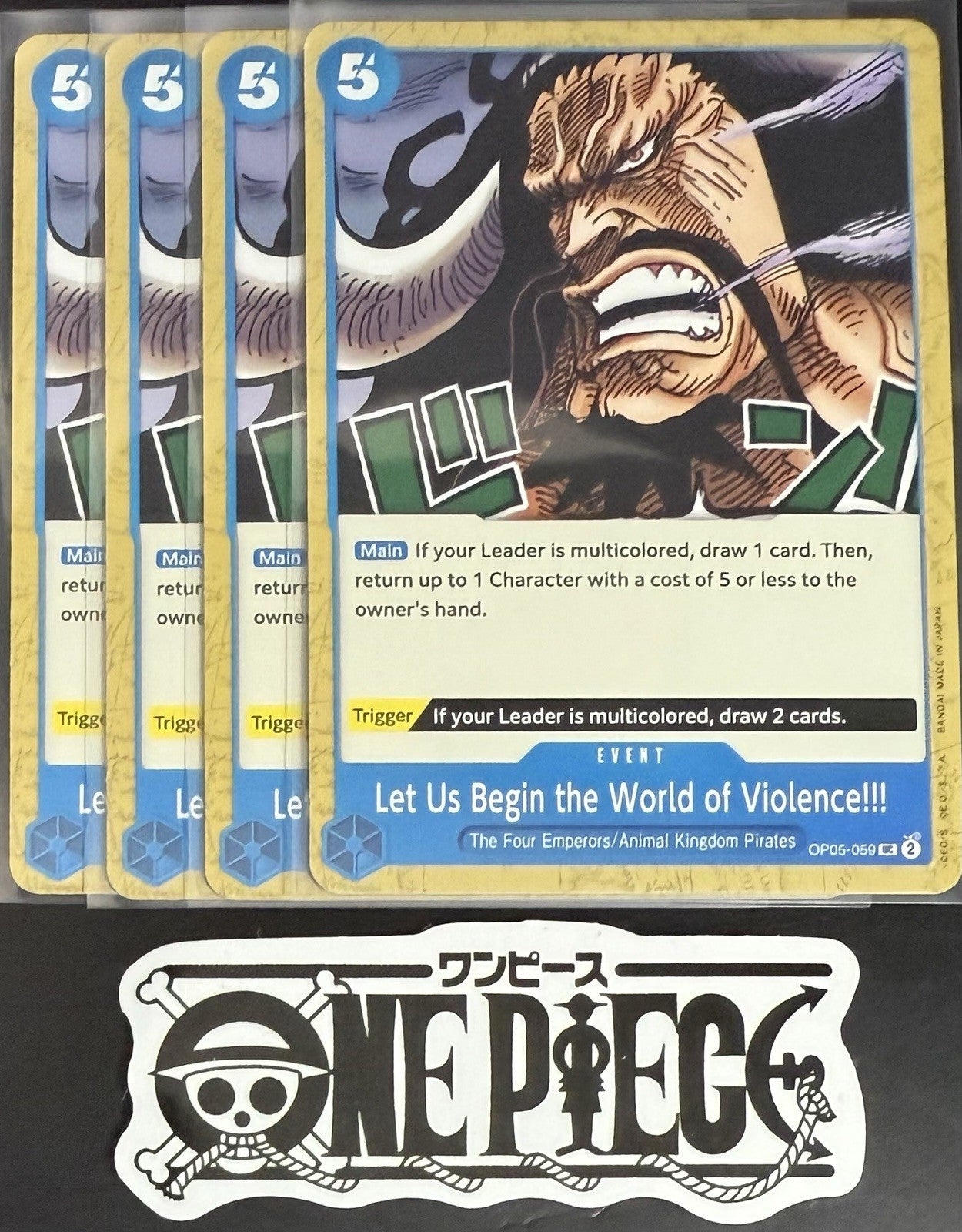 4x One Piece OP05-059 UC Let Us Begin the..- English - Regular - Play Set - NM/M