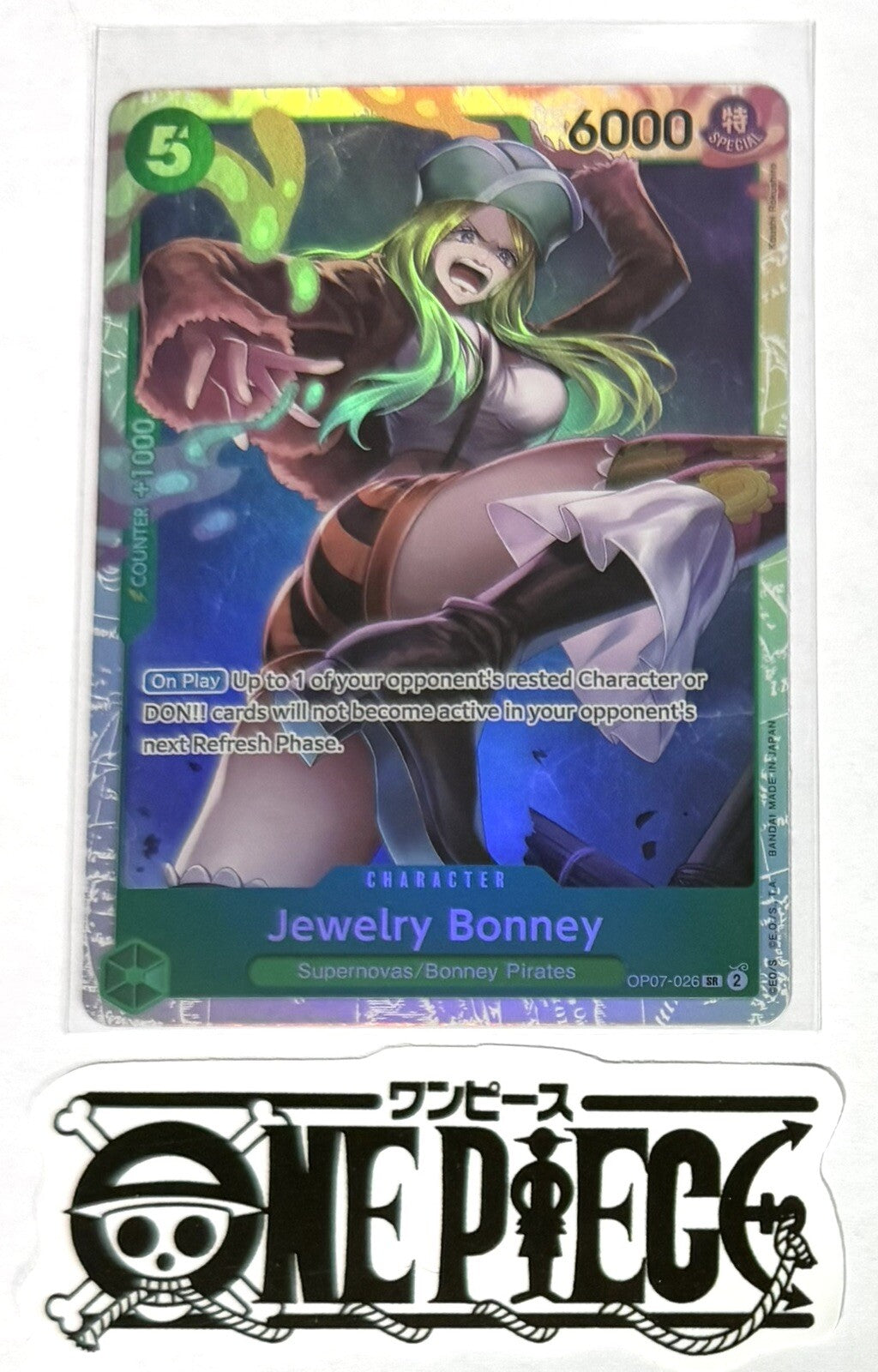 One Piece OP07-026 SR Jewelry Bonney - Foil - English - TCG - Mint