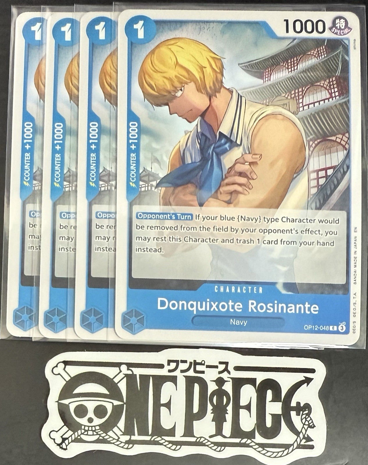 4 x One Piece OP12-048 C Donquixote Rosinante - ENG - Regular - Playset - NM/M