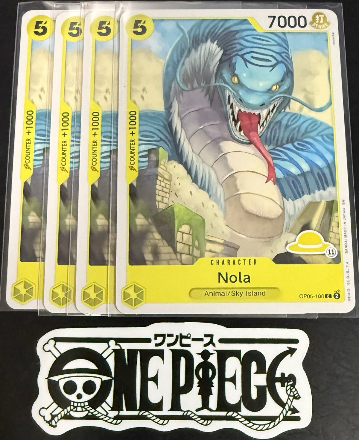 4x One Piece OP05-108 C - Nola - EN - Regular - Play Set - SD01 - NM/M