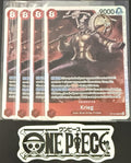 4x One Piece OP15-008 SR - Krieg - EN - Foil - Play Set - TCG - NM/M
