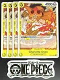 4x One Piece OP03-105 UC Charlotte Oven - English - Regular - Playset - TCG-NM/M