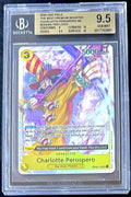 BGS 9.5 One Piece OP03-113 SR Charlotte Perospero - English - Foil- PRB01-Graded