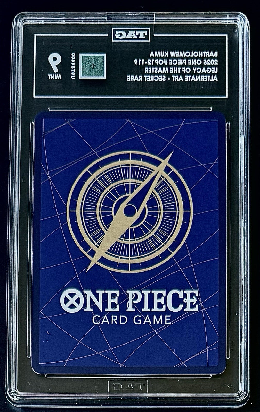 TAG 9 One Piece OP12-119 SEC* Bartholomew Kuma - Alt Art - EN - Foil - Graded