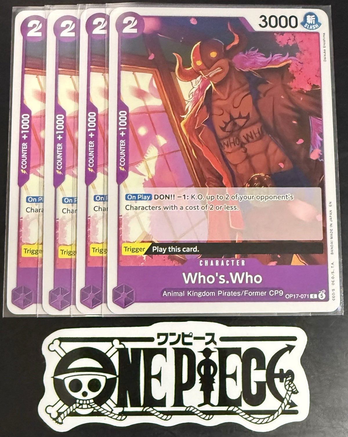 4x One Piece OP17-071 C - Who's.Who  - EN - Regular - Play Set - TCG - NM/M