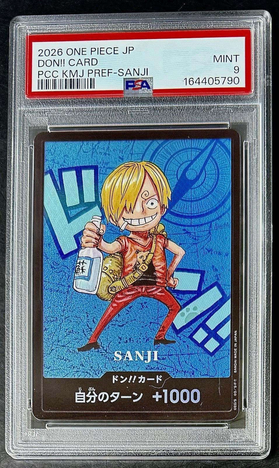 PSA 9 One Piece Don Card - Sanji - JP - Kumamoto Prefecture Special Don!!