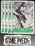 4x One Piece OP04-023 C Kuro - English - Regular - Play Set - TCG - NM/M