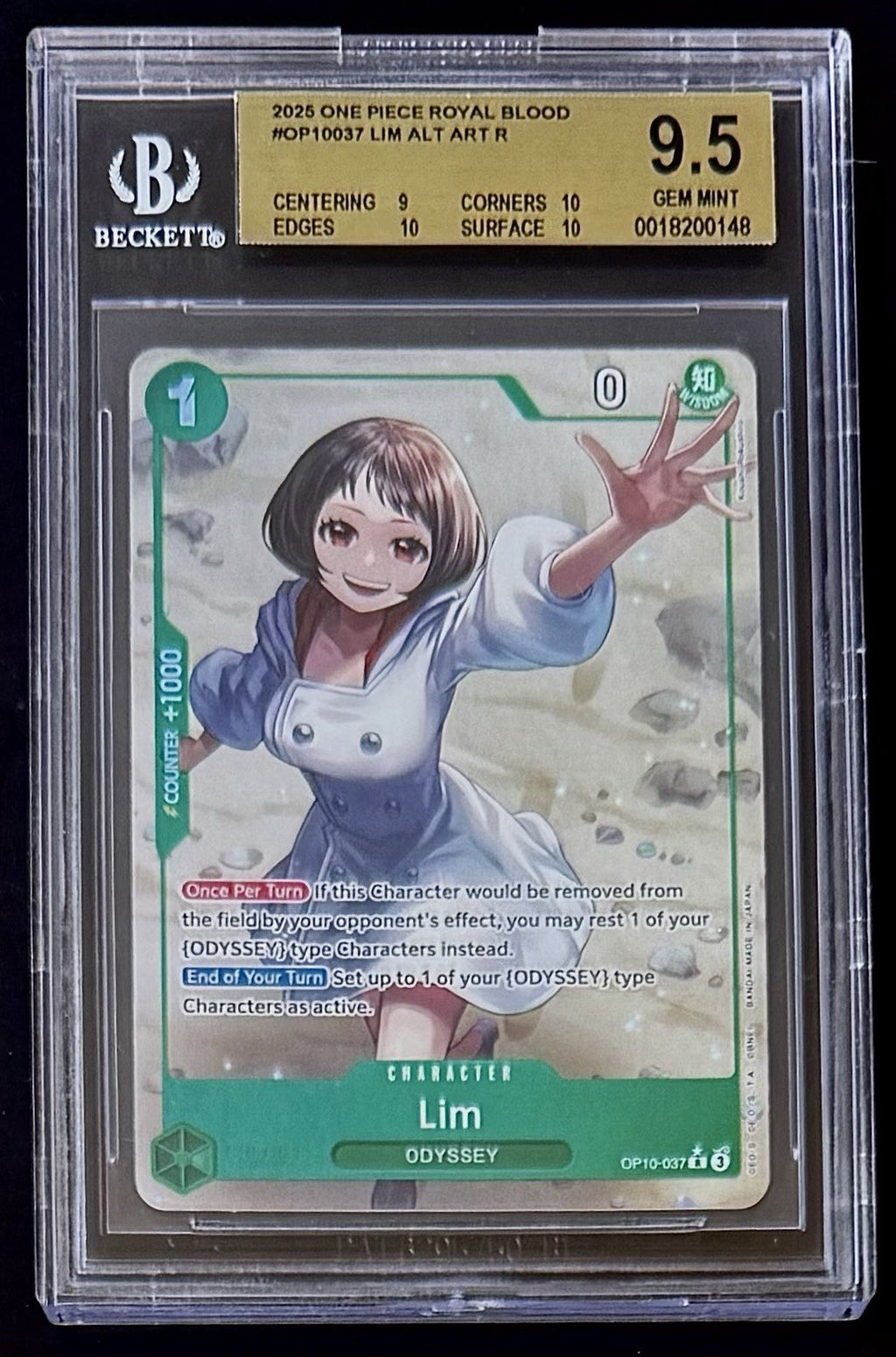 BGS 9.5 One Piece OP10-037 R* - Lim - Alt Art - EN - Royal Blood - Foil