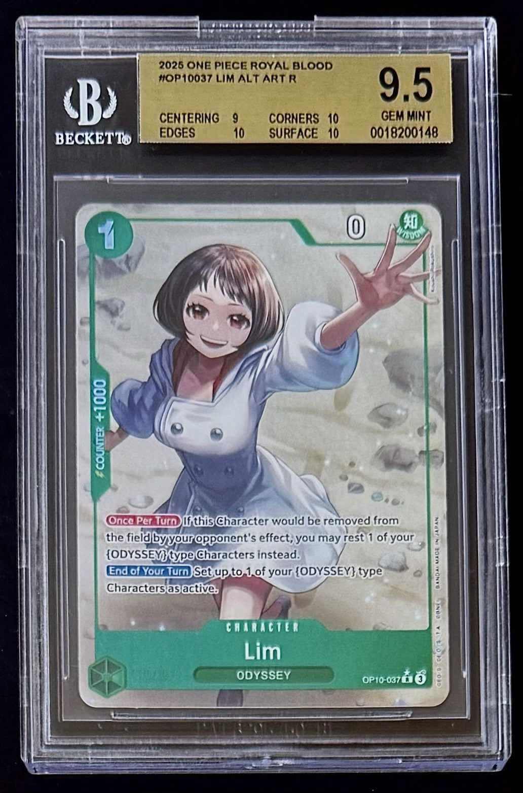BGS 9.5 One Piece OP10-037 R* - Lim - Alt Art - EN - Royal Blood - Foil